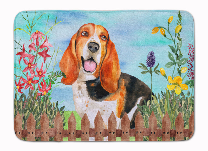 Basset Hound Spring Machine Washable Memory Foam Mat CK1266RUG