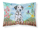 Dalmatian Puppy Spring Standard Pillowcase Lightweight Super Soft Easy Care Decorative Artwork Pillowcase, Standard