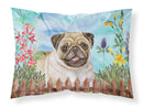 Fawn Pug Spring Standard Pillowcase Lightweight Super Soft Easy Care Decorative Artwork Pillowcase, Standard