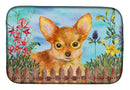 Toy Terrier Spring Dish Drying Mat Absorbent Dish Drying Mat Pad for Kitchen Counter Dish Drainer Mat for Countertop, 14 x 21", Multicolor