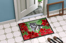 Alaskan Malamute Poinsettas Doormat - 18x27 Decorative Floor Mat – Indoor/Outdoor Rug with Artistic Flair CK1287MAT