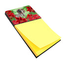 German Shorthaired Pointer Poinsettas Watercolor Sticky Note Holder Refillable Dispenser Desk Accessory 3x3 Pad Gift