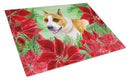 American Staffordshire Poinsettas Glass Cutting Boards – Durable, Decorative Kitchen Art Large CK1293LCB