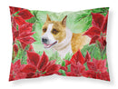 American Staffordshire Poinsettas  Standard Pillowcase – Artistic Decorative Front, White Back CK1293PILLOWCASE