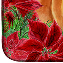 Boerboel Mastiff Poinsettas Dish Drying Mat – Absorbent, Artistic Kitchen Essentials CK1295DDM