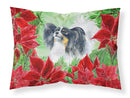 Papillon Poinsettas Standard Pillowcase Lightweight Super Soft Easy Care Decorative Artwork Pillowcase, Standard