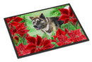 American Akita Poinsettas Doormat - 24x36 Decorative Floor Mat – Indoor/Outdoor Rug with Artistic Flair CK1317JMAT
