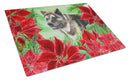 American Akita Poinsettas Glass Cutting Boards – Durable, Decorative Kitchen Art Large CK1317LCB