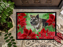 American Akita Poinsettas Doormat - 18x27 Decorative Floor Mat – Indoor/Outdoor Rug with Artistic Flair CK1317MAT