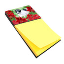 Borzoi Poinsettas Sticky Note Holder CK1320SN- Refiilable Desk Accessory Note Pad