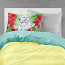 Maremma Sheepdog Poinsettas Standard Pillowcase Lightweight Super Soft Easy Care Decorative Artwork Pillowcase, Standard