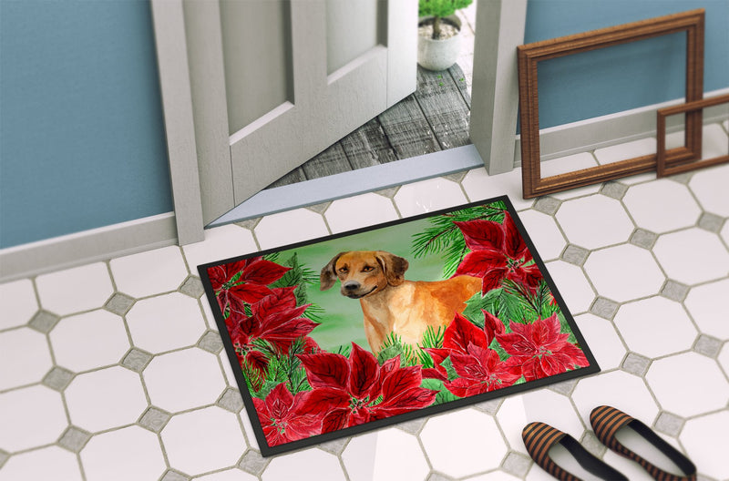 Rhodesian Ridgeback Poinsettas Indoor or Outdoor Mat 24x36 CK1324JMAT