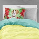 Beagle Poinsettas Standard Pillowcase Lightweight Super Soft Easy Care Decorative Artwork Pillowcase, Standard