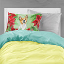 Basenji Poinsettas Standard Pillowcase Lightweight Super Soft Easy Care Decorative Artwork Pillowcase, Standard