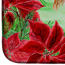 Afghan Hound Poinsettas Dish Drying Mat – Absorbent, Artistic Kitchen Essentials CK1350DDM