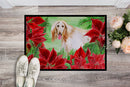 Afghan Hound Poinsettas Doormat - 18x27 Decorative Floor Mat – Indoor/Outdoor Rug with Artistic Flair CK1350MAT
