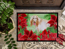 Afghan Hound Poinsettas Doormat - 18x27 Decorative Floor Mat – Indoor/Outdoor Rug with Artistic Flair CK1350MAT