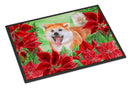 Akita Poinsettas Doormat - 18x27 Decorative Floor Mat – Indoor/Outdoor Rug with Artistic Flair CK1351MAT