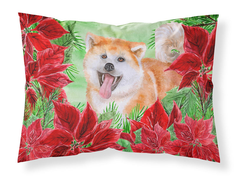 Akita Poinsettas Fabric Standard Pillowcase CK1351PILLOWCASE