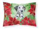 Dalmatian Puppy Poinsettas Standard Pillowcase Lightweight Super Soft Easy Care Decorative Artwork Pillowcase, Standard