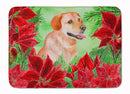 Labrador Retriever Poinsettas Memory Foam Kitchen Mat Machine Washable Anti-Fatigue Cushion Comfort Bath or Kitchen Rug