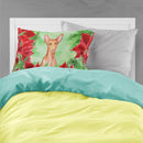 Pharaoh Hound Poinsettas Standard Pillowcase Lightweight Super Soft Easy Care Decorative Artwork Pillowcase, Standard