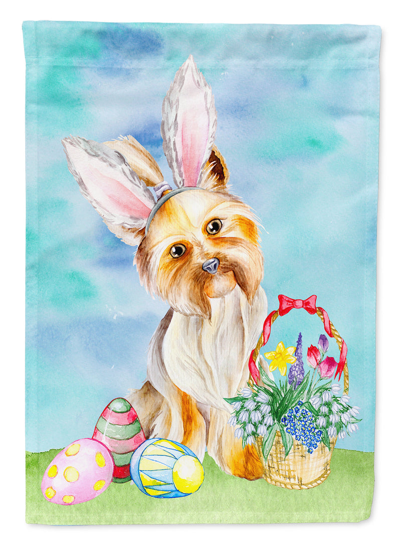 Yorkie Easter Bunny Flag Canvas House Size CK1372CHF