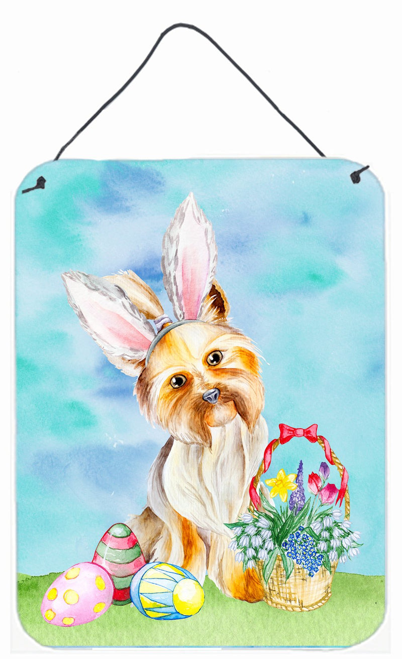 Yorkie Easter Bunny Wall or Door Hanging Prints CK1372DS1216