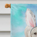 Chinese Crested Easter Bunny House Flag 28x40 Porch Sleeve Pole Decorative Outside Yard Banner Artwork Wall Hanging, Polyester