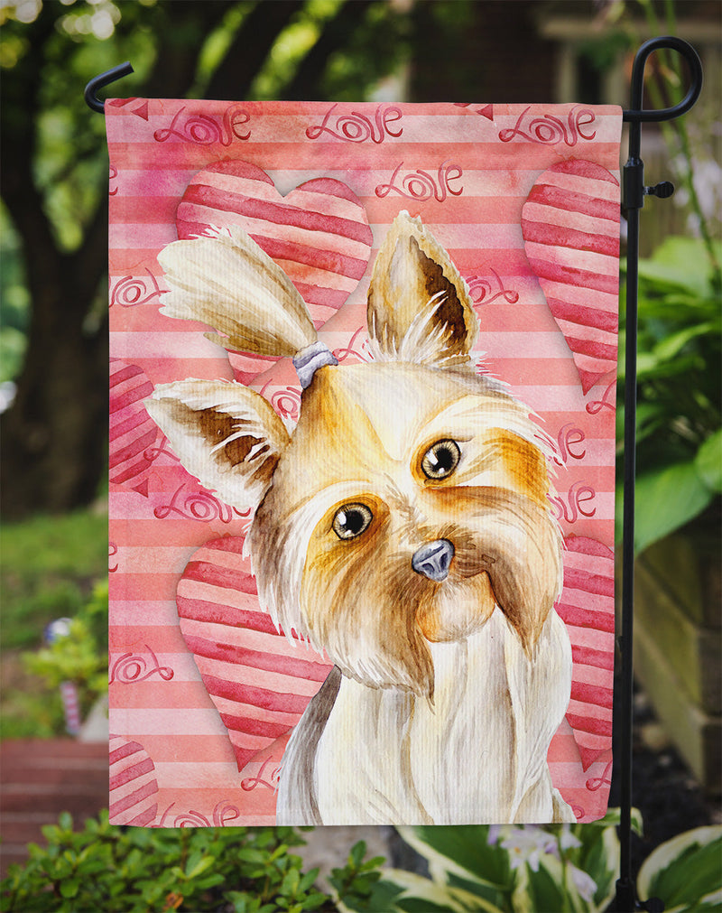 Yorkie Yorkshier Terrier Love Flag Garden Size CK1389GF