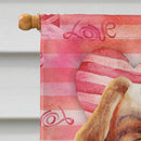 Cavalier Spaniel Love House Flag 28x40 Porch Sleeve Pole Decorative Outside Yard Banner Artwork Wall Hanging, Polyester