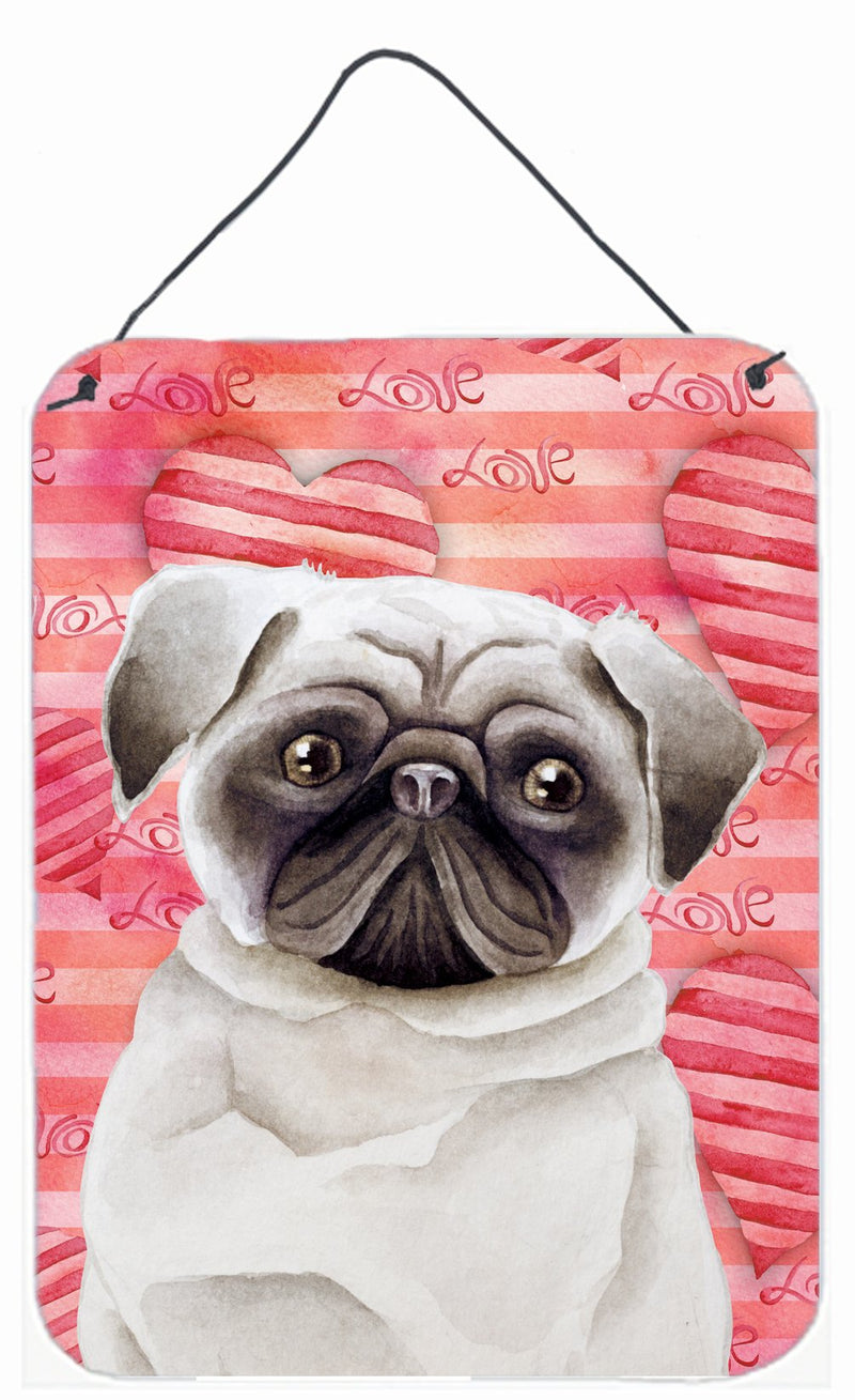 Pug Love Wall or Door Hanging Prints CK1392DS1216