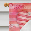 Dandie Dinmont Love Flag Canvas House Size CK1393CHF