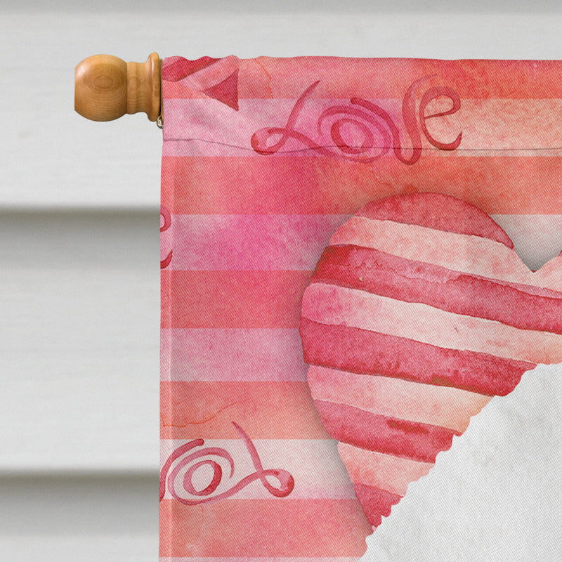 Dandie Dinmont Love Flag Canvas House Size CK1393CHF