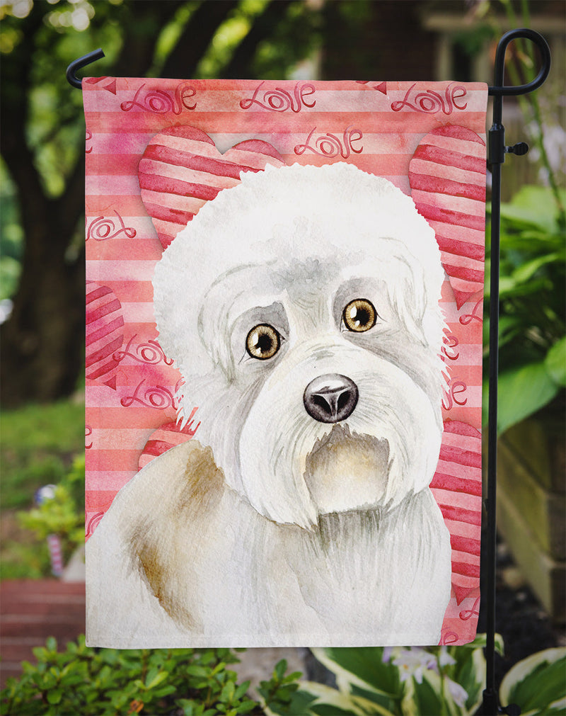 Dandie Dinmont Love Garden Flag - Outdoor Decorative Yard Flag CK1393GF