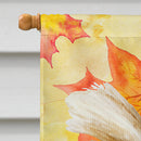 Yorkie Yorkshier Terrier Fall House Flag 28x40 Porch Sleeve Pole Decorative Outside Yard Banner Artwork Wall Hanging, Polyester