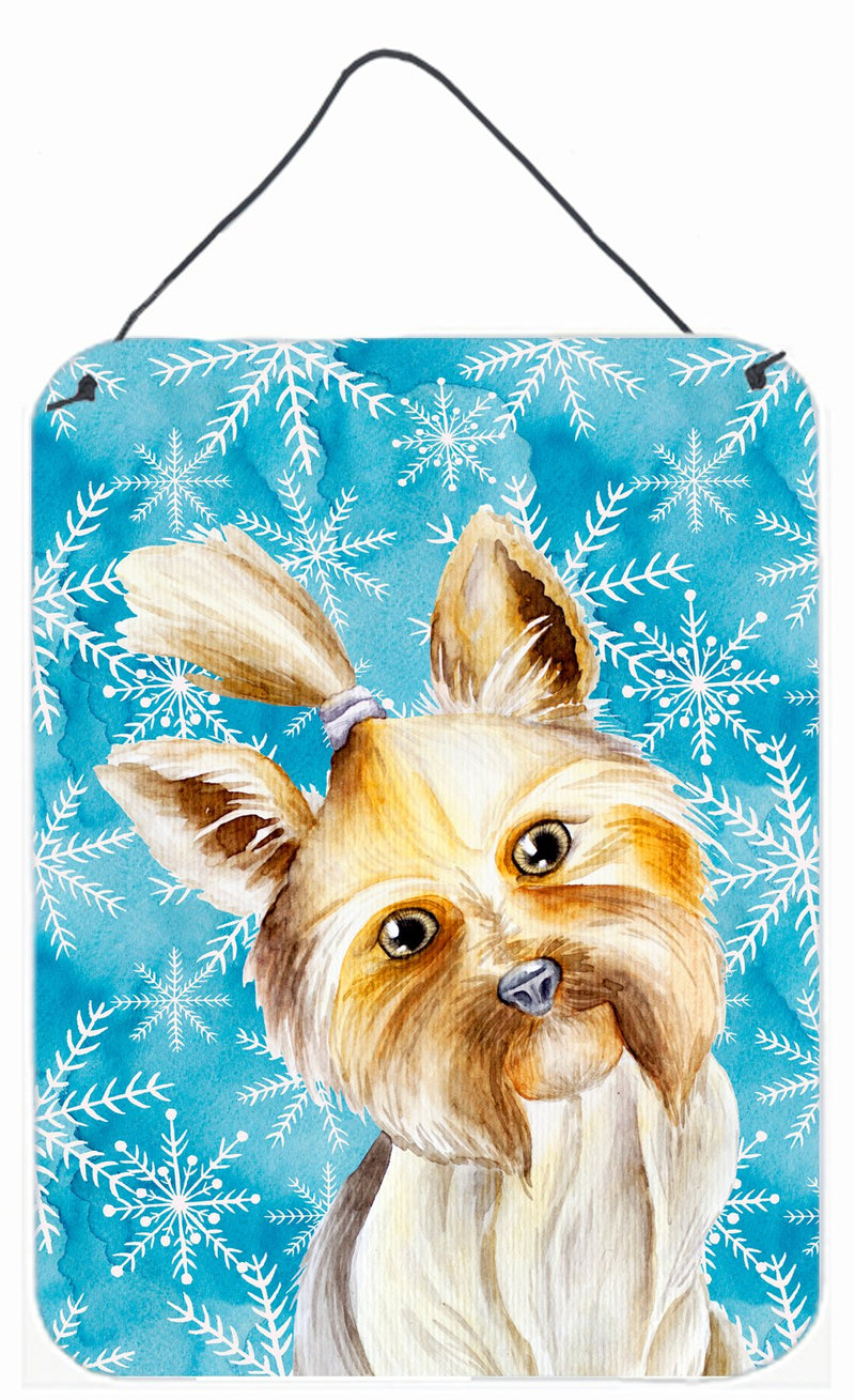 Yorkie Yorkshier Terrier Winter Wall or Door Hanging Prints CK1410DS1216