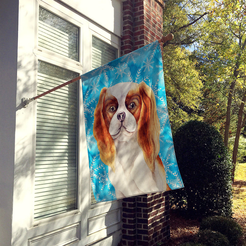 Cavalier Spaniel Winter Flag Canvas House Size CK1412CHF