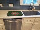 German Shepherd Poinsetta Wreath Dish Drying Mat Absorbent Dish Drying Mat Pad for Kitchen Counter Dish Drainer Mat for Countertop, 14 x 21", Multicolor