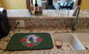 Shih Tzu Poinsetta Wreath Dish Drying Mat Absorbent Dish Drying Mat Pad for Kitchen Counter Dish Drainer Mat for Countertop, 14 x 21", Multicolor