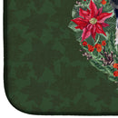 Borzoi Poinsetta Wreath Dish Drying Mat – Absorbent, Artistic Kitchen Essentials CK1538DDM