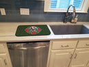 Weimaraner Poinsetta Wreath Dish Drying Mat Absorbent Dish Drying Mat Pad for Kitchen Counter Dish Drainer Mat for Countertop, 14 x 21", Multicolor