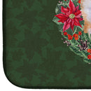 Akita Poinsetta Wreath Dish Drying Mat – Absorbent, Artistic Kitchen Essentials CK1569DDM