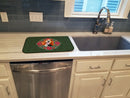 Basset Hound Poinsetta Wreath Dish Drying Mat Absorbent Dish Drying Mat Pad for Kitchen Counter Dish Drainer Mat for Countertop, 14 x 21", Multicolor