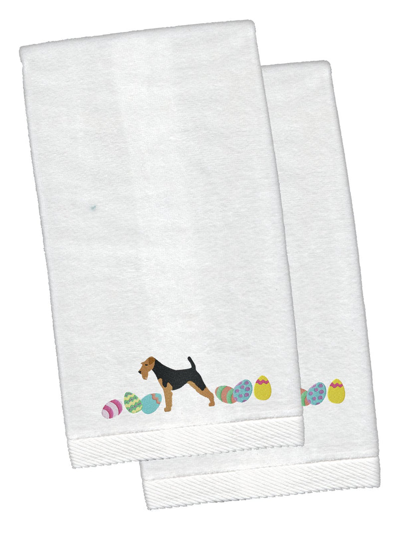 Airedale Terrier Easter Hand Towel – Embroidered - Plush Soft & Stylish CK1594KTEMB