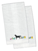 Black Labrador Retriever Easter Hand Towel – Embroidered - Plush Soft & Stylish CK1611KTEMB