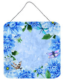 Blue Dahlias Wall or Door Hanging Prints