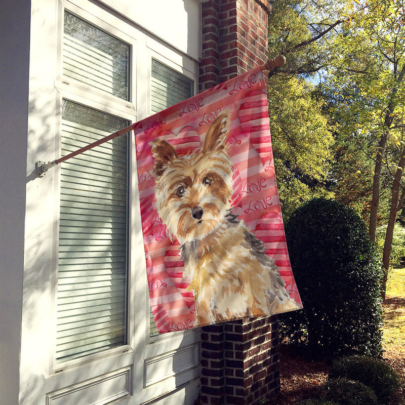 Love a Yorkie Yorkshire Terrier Flag Canvas House Size CK1743CHF