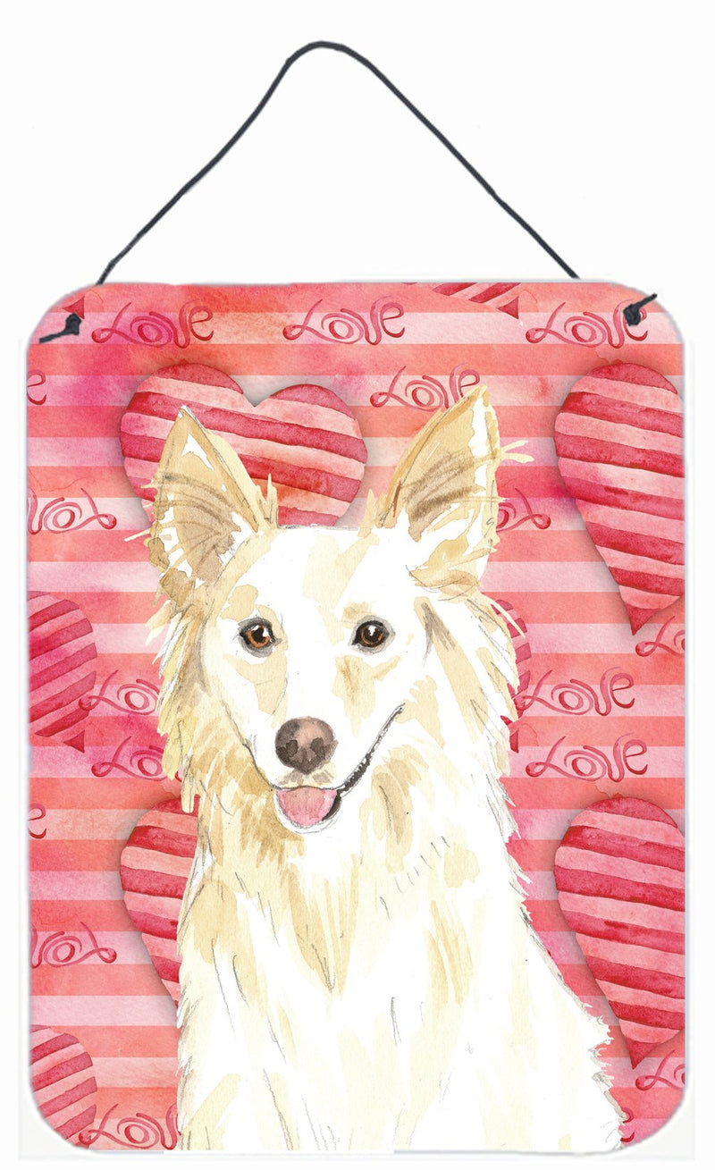 Love a White Collie Wall or Door Hanging Prints CK1745DS1216