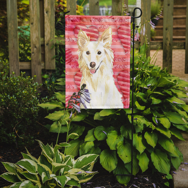 Love a White Collie Flag Garden Size CK1745GF